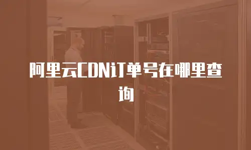 阿里云CDN订单号在哪里查询