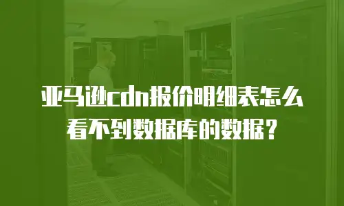 亚马逊cdn报价明细表怎么看不到数据库的数据？
