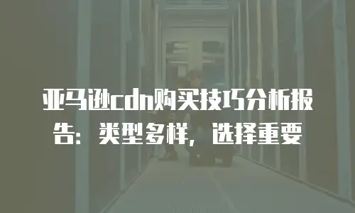 亚马逊cdn购买技巧分析报告：类型多样，选择重要