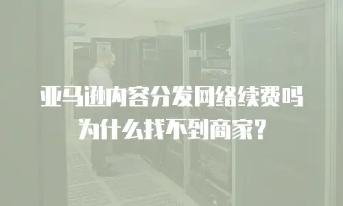 亚马逊内容分发网络续费吗为什么找不到商家？