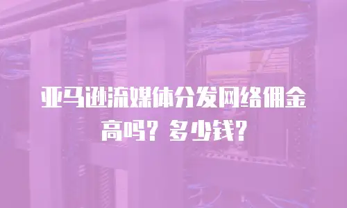 亚马逊流媒体分发网络佣金高吗？多少钱？