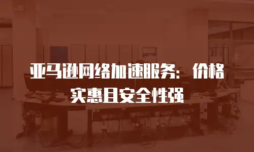 亚马逊网络加速服务：价格实惠且安全性强