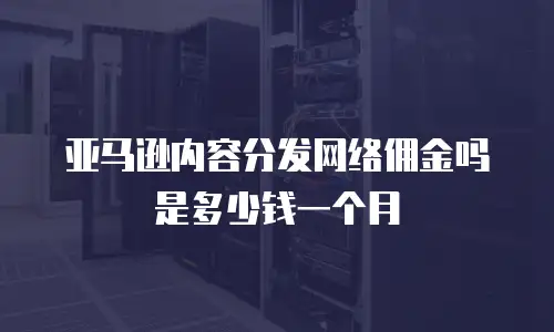 亚马逊内容分发网络佣金吗是多少钱一个月