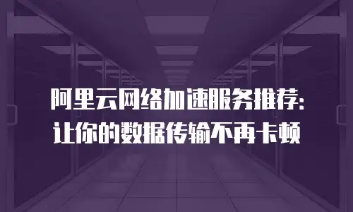 阿里云网络加速服务推荐：让你的数据传输不再卡顿