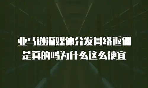亚马逊流媒体分发网络返佣是真的吗为什么这么便宜
