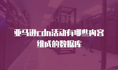 亚马逊cdn活动有哪些内容组成的数据库