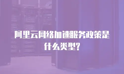 阿里云网络加速服务政策是什么类型?