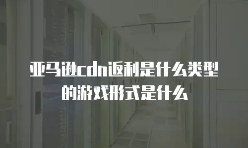 亚马逊cdn返利是什么类型的游戏形式是什么