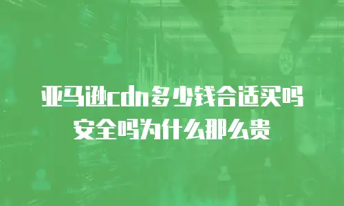 亚马逊cdn多少钱合适买吗安全吗为什么那么贵