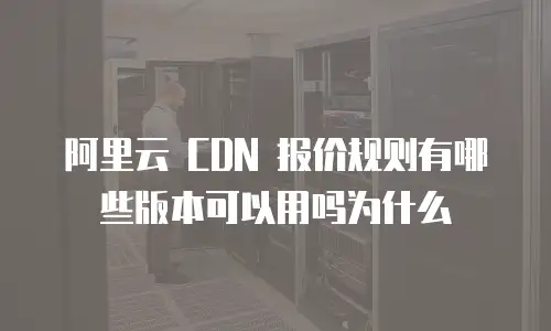 阿里云 CDN 报价规则有哪些版本可以用吗为什么