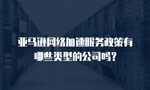 亚马逊网络加速服务政策有哪些类型的公司吗？
