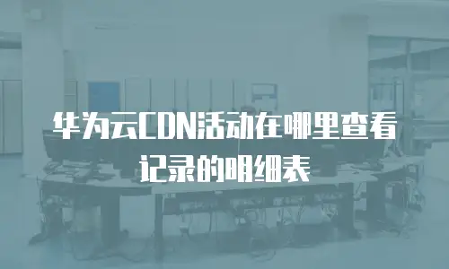 华为云CDN活动在哪里查看记录的明细表