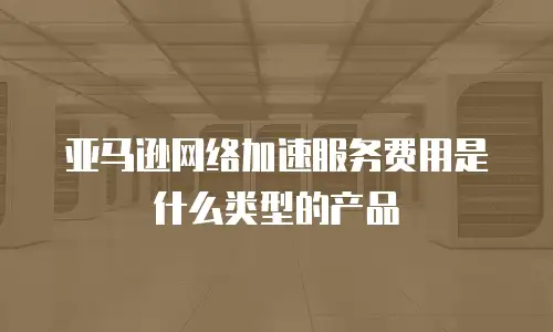 亚马逊网络加速服务费用是什么类型的产品