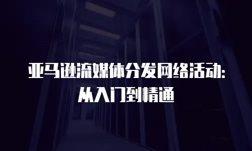 亚马逊流媒体分发网络活动：从入门到精通