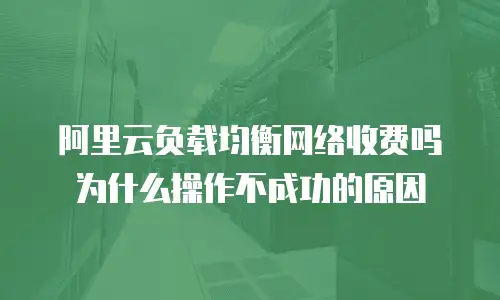 阿里云负载均衡网络收费吗为什么操作不成功的原因