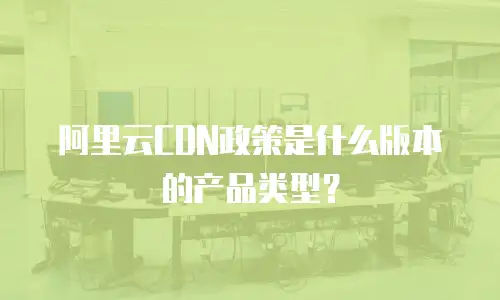 阿里云CDN政策是什么版本的产品类型？