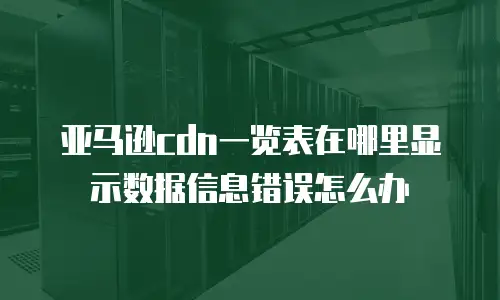 亚马逊cdn一览表在哪里显示数据信息错误怎么办