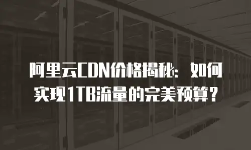 阿里云CDN价格揭秘：如何实现1TB流量的完美预算？