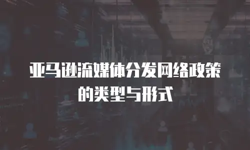 亚马逊流媒体分发网络政策的类型与形式