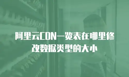 阿里云CDN一览表在哪里修改数据类型的大小