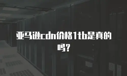 亚马逊cdn价格1tb是真的吗？