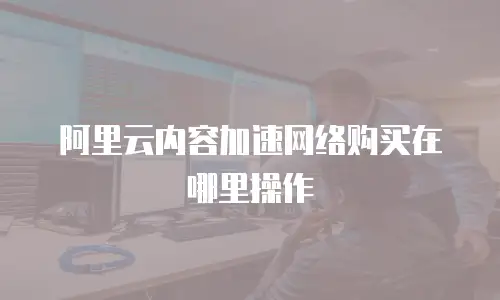 阿里云内容加速网络购买在哪里操作