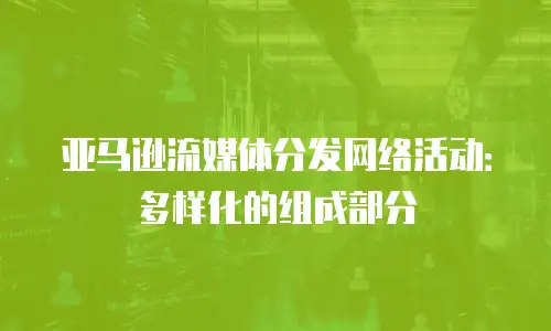 亚马逊流媒体分发网络活动：多样化的组成部分
