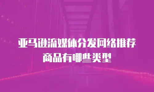 亚马逊流媒体分发网络推荐商品有哪些类型