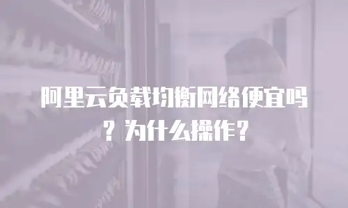 阿里云负载均衡网络便宜吗？为什么操作？
