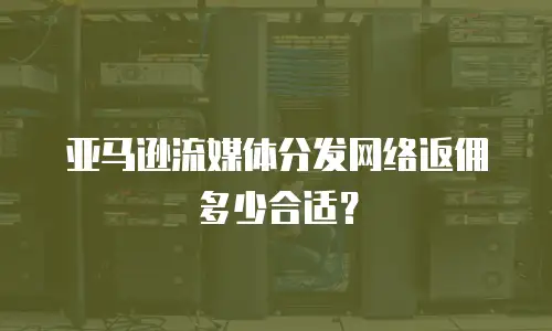 亚马逊流媒体分发网络返佣多少合适？
