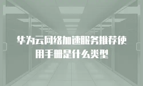 华为云网络加速服务推荐使用手册是什么类型