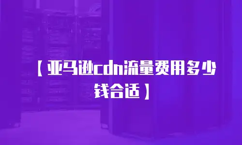 【亚马逊cdn流量费用多少钱合适】