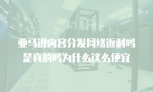 亚马逊内容分发网络返利吗是真的吗为什么这么便宜