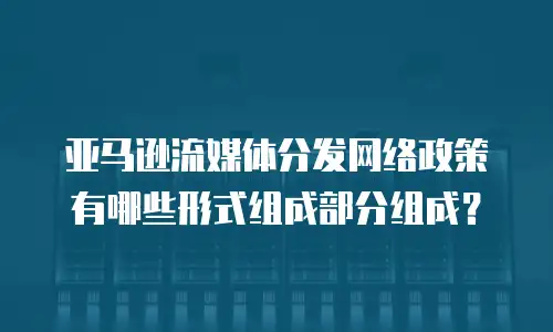 亚马逊流媒体分发网络政策有哪些形式组成部分组成？