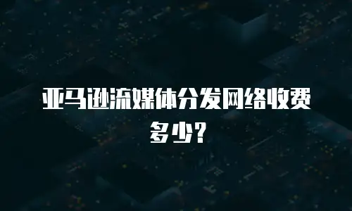亚马逊流媒体分发网络收费多少？
