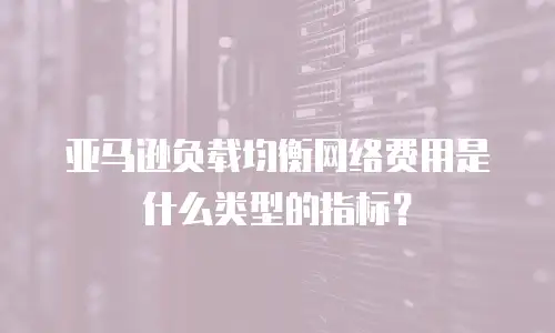 亚马逊负载均衡网络费用是什么类型的指标？