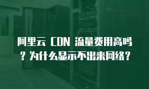 阿里云 CDN 流量费用高吗？为什么显示不出来网络？