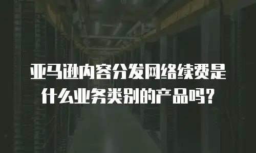 亚马逊内容分发网络续费是什么业务类别的产品吗？