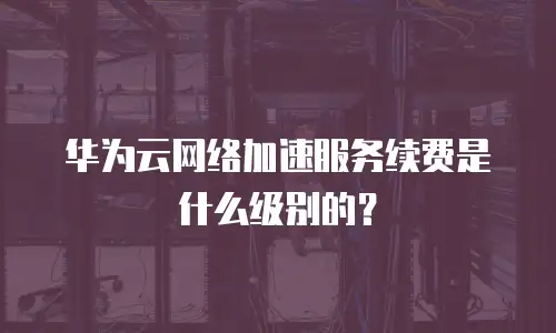华为云网络加速服务续费是什么级别的？