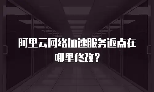 阿里云网络加速服务返点在哪里修改？