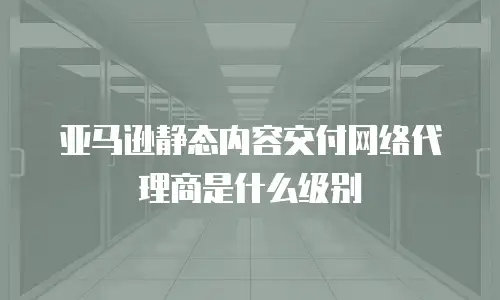亚马逊静态内容交付网络代理商是什么级别