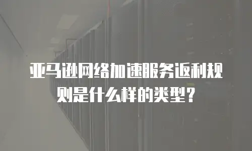 亚马逊网络加速服务返利规则是什么样的类型？