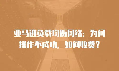 亚马逊负载均衡网络：为何操作不成功，如何收费？