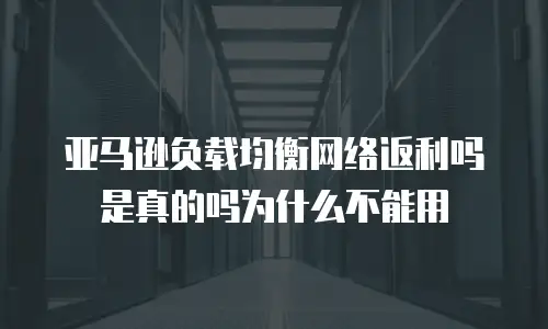 亚马逊负载均衡网络返利吗是真的吗为什么不能用