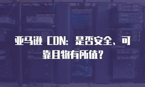 亚马逊 CDN：是否安全、可靠且物有所值？