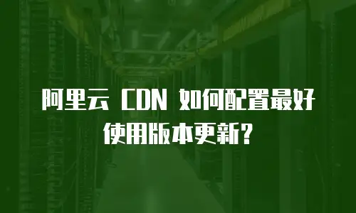 阿里云 CDN 如何配置最好使用版本更新？