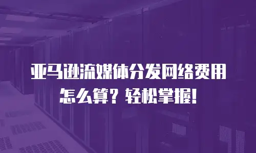 亚马逊流媒体分发网络费用怎么算？轻松掌握！