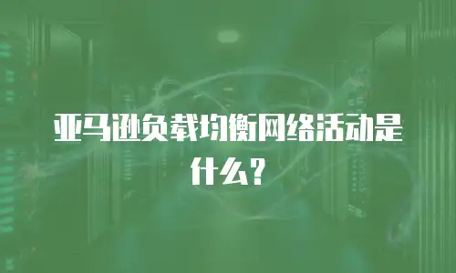 亚马逊负载均衡网络活动是什么？