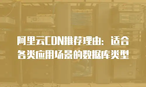 阿里云CDN推荐理由：适合各类应用场景的数据库类型