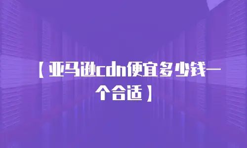 【亚马逊cdn便宜多少钱一个合适】